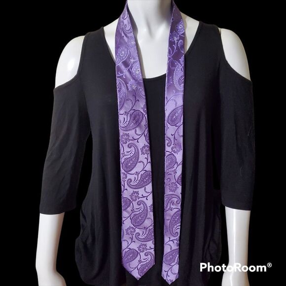 Arrow Other - Arrow Purple Paisley & Floral Silk Tie